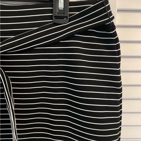 LOFT BLACK STRIPED SKIRT EUC - Picture 2 of 3